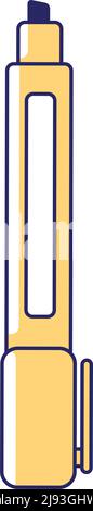 Mechanical pencil semi flat color vector element Stock Vector
