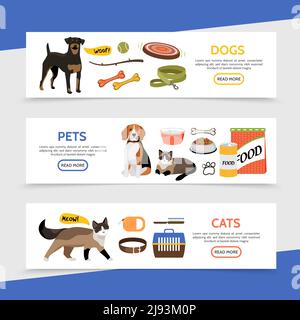 Pet shop supplies of dog care and grooming cartoon vector. Dog or