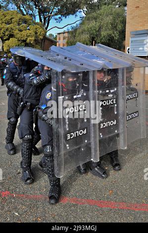 Western Australia Police riot training in action.