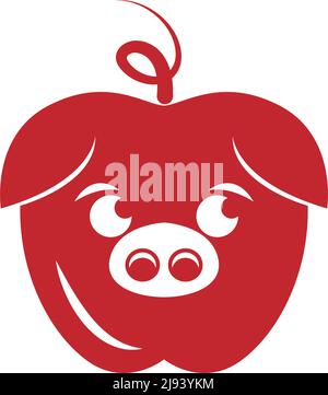 Apple icon logo design illustration template vector Stock Vector
