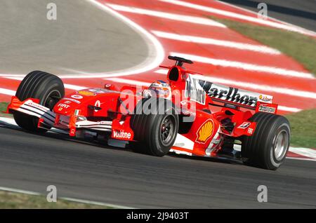 ARCHIVE PHOTO: Rubens BARRICHELLO turns 50 on May 23, 2022, Rubens BARRICHELLO, BRA, Ferrari, Aktion.Formula 1, Spanish GP in Barcelona, 06.05.2005 Stock Photo