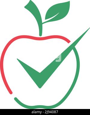 Apple icon logo design illustration template vector Stock Vector