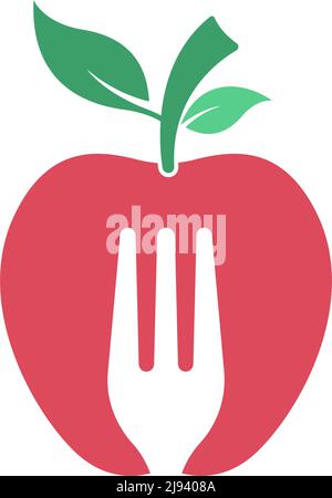 Apple icon logo design illustration template vector Stock Vector