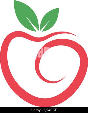 Apple icon logo design illustration template vector Stock Vector