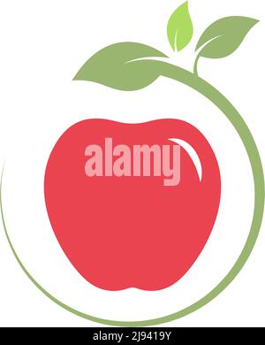 Apple icon logo design illustration template vector Stock Vector
