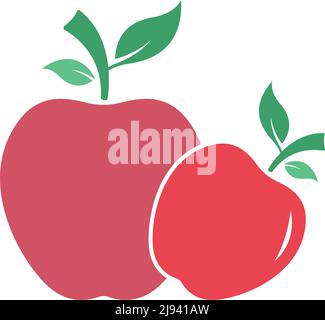 Apple icon logo design illustration template vector Stock Vector