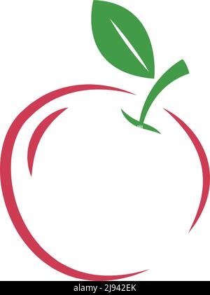 Apple icon logo design illustration template vector Stock Vector