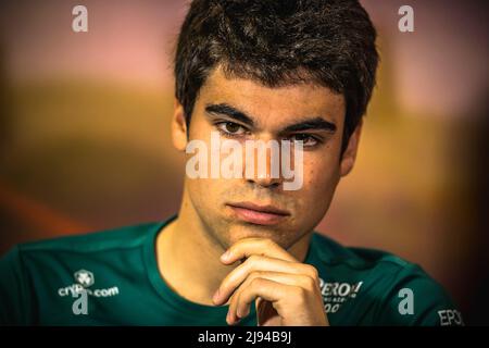 Barcelona, Spain. , . LANCE STROLL (CAN) from team Aston Martin attends the press prior to the first practice session of the Spanish GP at Circuit de Catalunya Credit: Matthias Oesterle/Alamy Live News Stock Photo