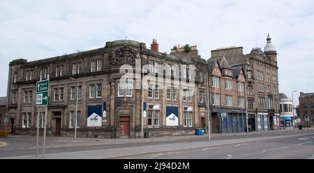 Imposing buildings Dock Street Dundee Stock Photo
