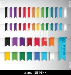 Mega collection of various colours ribbons and different style on grey ...