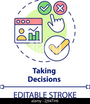 Taking decisions concept icon Stock Vector