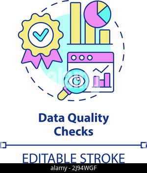 Data quality checks concept icon Stock Vector