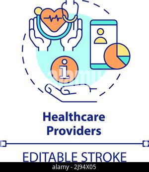 Healthcare providers concept icon Stock Vector