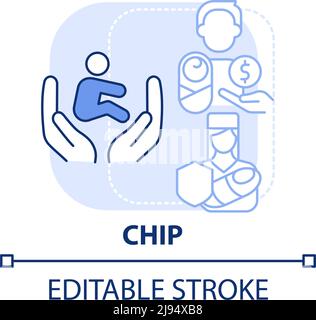 CHIP light blue concept icon Stock Vector