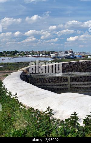 slaughdan quay aldeburgh  from martello tower aldeburgh suffolk england Stock Photo