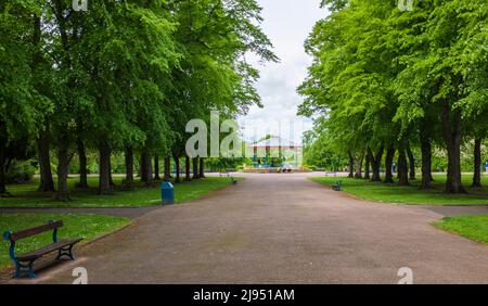 The bandstand in Ropner Park, Stockton on Tees, England, U.K. Stock Photo