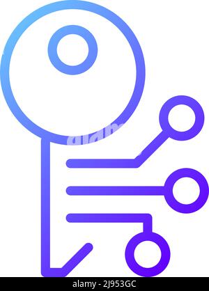 Encryption pixel perfect gradient linear vector icon Stock Vector