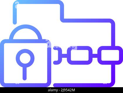 Ransomware pixel perfect gradient linear vector icon Stock Vector