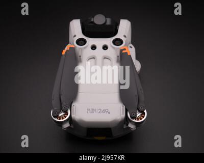 May 2022, UK: DJI Mini 3 Pro Drone. 249g small lightweight foldaway. Under 250g. Stock Photo