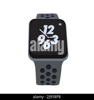 Smartwatch face with time Stock Vector