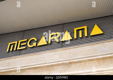 Bordeaux , Aquitaine  France - 05 15 2022 : Megarama logo brand and text sign movie theater cinema theatre French Stock Photo