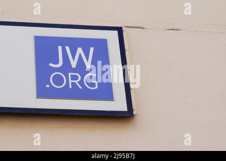Bordeaux , Aquitaine  France - 05 15 2022 : jw temoins de jehovah room in bordeaux france Jehovah Witnesses Stock Photo