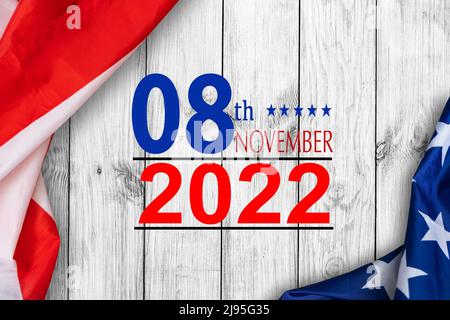 illustration graphic of election 2022 circle shape perfect for election day, wallpaper, icon, poster, celebration Stock Photo