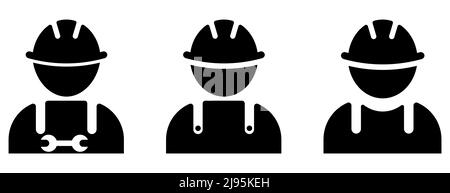 Set of construction worker icon. Symbol for your website design, logo, app, UI. Vector illustration, EPS10 Stock Vector