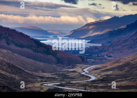 The road to Loch Maree, Wester Ross, Scotland, UKwester-4977 Stock Photo