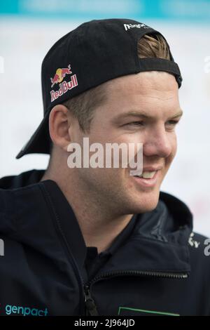 Berlin, Germany, May 14th, 2022. 2022 Shell Recharge Berlin E-Prix, Round 7 of the 2021-22 ABB FIA Formula E World Championship, Tempelhof Airport Circuit in Berlin, Germany  Pictured: Nick CASSIDY (NZL) of Envision Racing  © Piotr Zajac/Alamy Live News Stock Photo