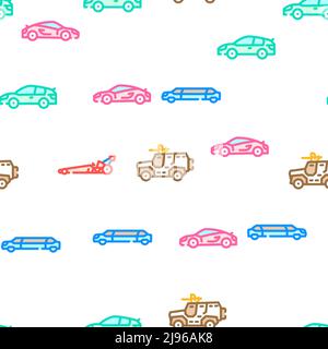 Car Transport Different Body Type Icons Set Vector Stock Vector