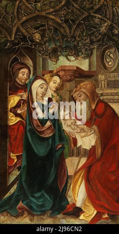 Presentation of Christ in the Temple from a South German altar piece. Stock Photo