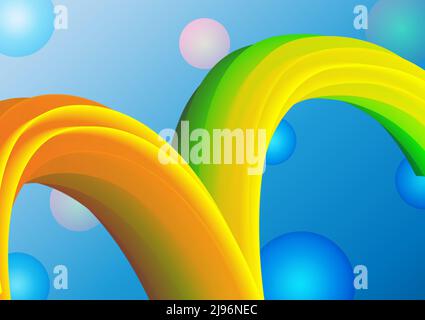 Abstract background fantasy futuristic vibrant flex cover backdrop art graphic design vector illustration Stock Vector