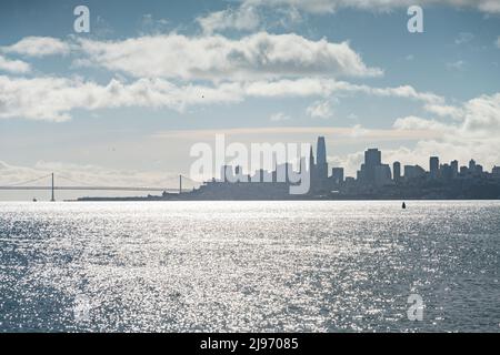 The San Francisco Skyline in California USA during the day Stock Photo