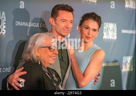 New York, USA. 26th Mar, 2020. Jayne Houdyshell, Hugh Jackman and Sutton Foster attend the 88th Annual Drama League Awards at the Ziegfeld Ballroom in New York City. Credit: SOPA Images Limited/Alamy Live News Stock Photo