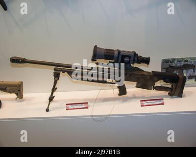 Abu Dhabi, UAE - Feb.23. 2011: Polish RGP-40 multi-shot grenade launcher in IDEX 2011 Military Exibition Stock Photo