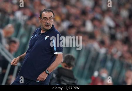 Foto  Spada/LaPresse  16 Maggio  2022 - Torino, Italia  Sport, Calcio  Juventus vs Lazio - Campionato italiano di calcio Serie A TIM 2021/2022 - Stadio Allianz Nella foto: Maurizio Sarri  (SS Lazio);   Photo Spada/LaPresse  May 16  , 2022 - Turin ,Italy Sport, Soccer  Juventus vs Lazio -  - Italian Serie A Football Championship 2021/2022 - Allianz Stadium In the photo:   Maurizio Sarri  (SS Lazio);/ PRESSINPHOTO Stock Photo