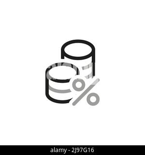 Simple of Tax Related Vector Line Icons. Contains such Money Report, Interest Rate, Tax Return and more. Stock Vector