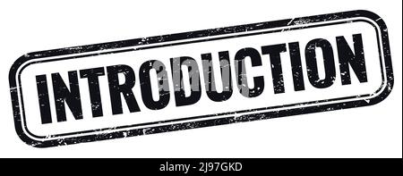 INTRODUCTION text on black grungy rectangle stamp sign Stock Photo Alamy