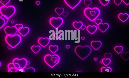 Glowing hearts icons. Computer generated 3d render Stock Photo - Alamy