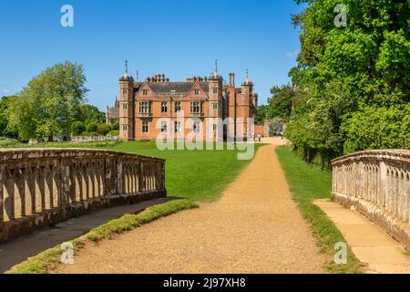 Beautiful Charlecote House & Gardens in Charlecote Park, Warwickshire. Stock Photo