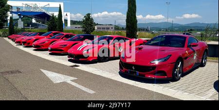 May 14, 2022, Barberino di Mugello, Firenze, Italy: Last weekend customers of a Ferrari dealership were the protagonists of the Extreme #4 Tour. An incredible journey driving their Ferraris to discover places and flavors, through roads that have made history. (Credit Image: © Pasquale Senatore/Pacific Press via ZUMA Press Wire)