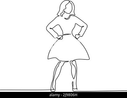 woman female standing character outline image Stock Vector Image & Art -  Alamy