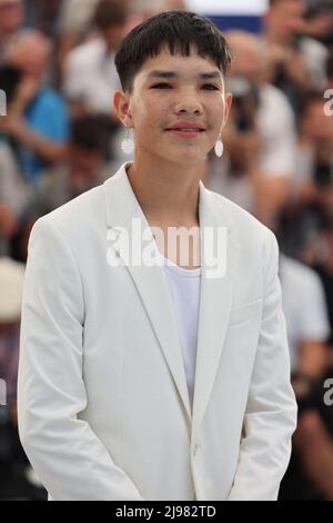 Ladainian Crazy Thunder attends the photocall for 'War Pony' during the 75th annual Cannes film festival at Palais des Festivals on May 21, 2022 in Cannes, France. Photo by David Boyer/ABACAPRESS.COM Stock Photo