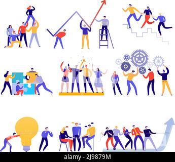 Brainstorming Or Idea Icons White On Black Flat Design Circle Set Big ...