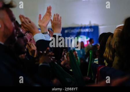 Naples, Italy. 21st May, 2022. The second day of the Forza Italia convention 'Italy of the future' held in Naples, at the Mostra d'oltremare on 21 May 2022. Credit: Independent Photo Agency/Alamy Live News Stock Photo