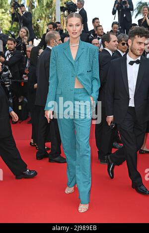 Toni Garrn attends the Triangle of Sadness premiere during the 75th Cannes Film Festival in Cannes, France. Picture date: Saturday May 21, 2022. Stock Photo