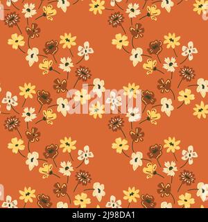 Seamless pattern with decorative flowers Stock Vector