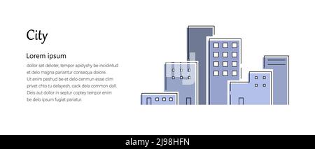 City Poster for Web Page Stock Vector