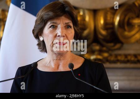 Newly appointed French Foreign Affairs Minister Catherine Colonna poses ...